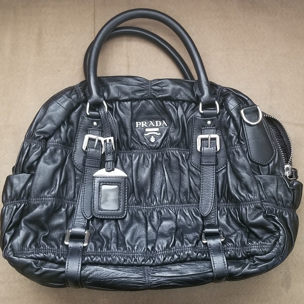 Prada Gathered Way Baguette